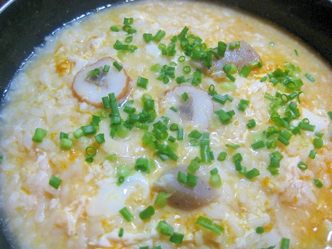 捨てるのはもったいない!☆おでんの残り汁で雑炊☆